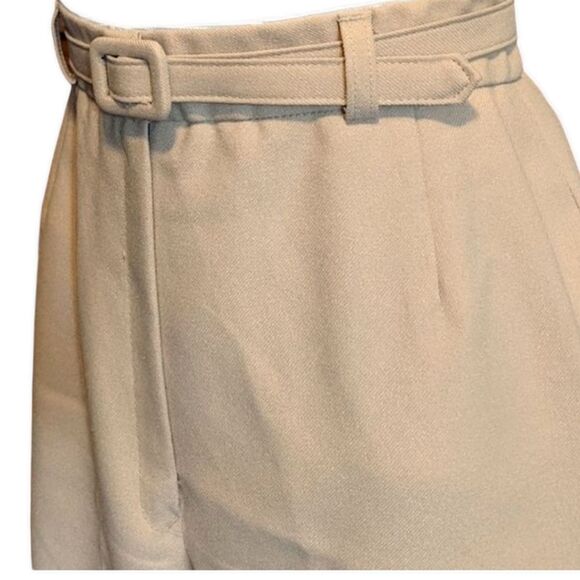 VTG 70s Sears Belted Wide Leg High Waisted Pants, Beige / Khaki Color, Size 25 - Picture 4 of 8